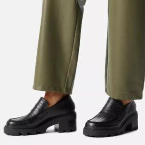 NEW Sorel Joan Now City Loafers Waterproof, Leather IN black For Women 1225 5s3